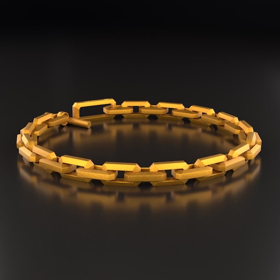24k gold bracelet- authentic 24 ゴールド- 本物 9999 PURE 24K SOLID YELLOW GOLD 47.51 GRAM FLEXIBLE WIDE