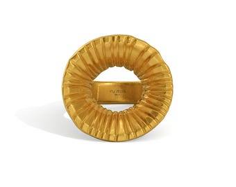 24K Solid Gold Sunflower Ring. Cheerful 9999 Fine Gold Floral Band.  Handmade Nature Inspired Investment Jewelry Gift for Men and Women