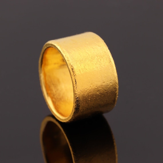 1 Troy Ounce 24k Gold Band Ring. 13mm Solid Yellow 9999 Gold
