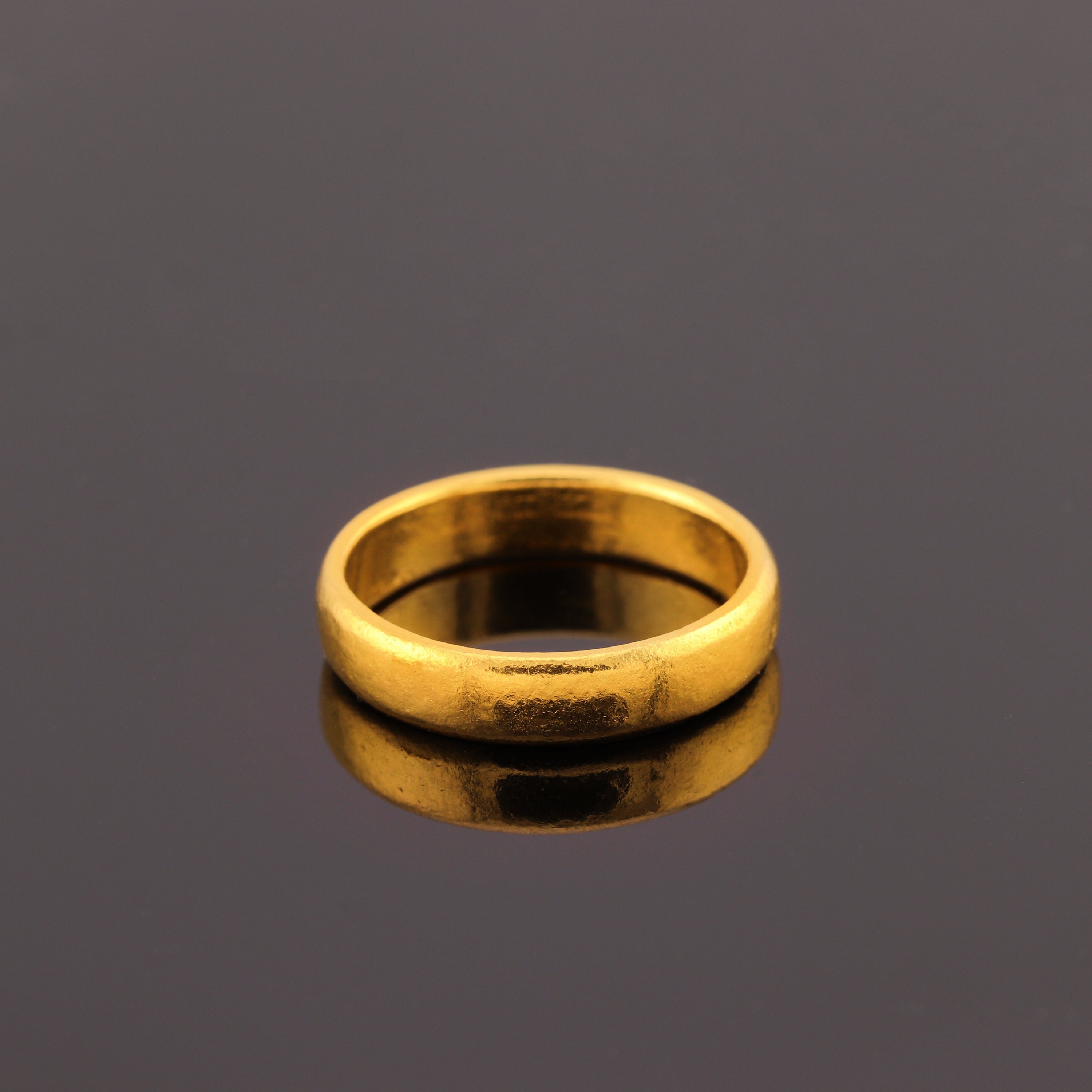 Buy 24K Gold Ring, Pure Gold 999.9, Solidly Hammered Men's Ring, Handmade,  Unique Design, Customizable and Personalizable Online in India - Etsy