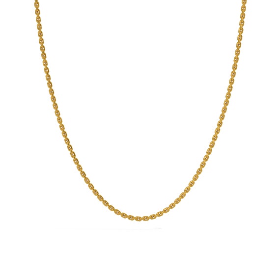 24k Solid Gold Chain Link 3mm. Pure Gold Link Chain Necklace. 9999 Fine Gold Chain. Minimal Gold Handmade Bhat Necklace Gift for Men Women Etsy