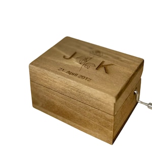 Personalized Music Box in a Wooden Case | Romantic Gift | Anniversary
