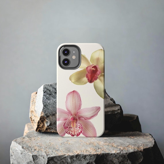 Pink Lily Phone Case Yellow Flower Phone Case Pink Floral Phonecase Girl Coquette Pretty Phone Case Pastel Pink Phone Case Orchid Flower