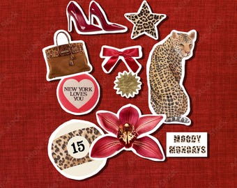 It Girl Sticker Phone Case Laptop Sticker Cool Leopard Sticker Sheet Aesthetic Journal Sticker Pack Pinterest Sticker Aesthetic Laptop Decal