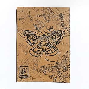 Linogravure papillons