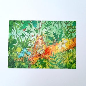Carte " Au milieu de la forêt "