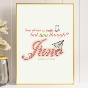 short n sweet juno Sabrina Carpenter merch Spotify song poster aesthetic Carpenters gift idea trending now music poster room design print