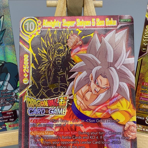 Son Goku, der allmächtige Super Saiyajin 5 - Das Turnier der Macht - Dragonball Proxy Karte