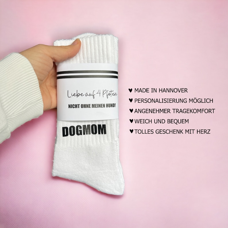 Socken DOGMOM Sportsocken Geschenk Muttertag Bild 7