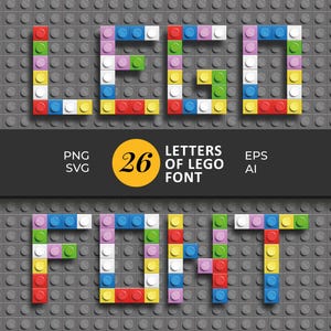 Шрифт Puzzle Brick. 3D-векторные буквы.