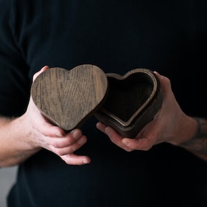 Heart Shaped Box - A Timeless Treasure and Heartwarming Gift for Special Occasions, Anniversaries, , Handcrafted Wooden