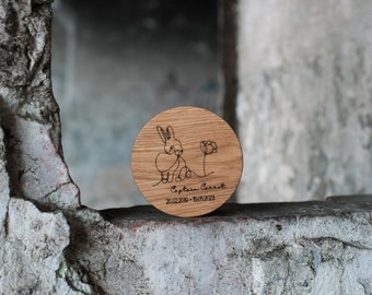 Rabbit Urn - Cremation Urn - Pet Urn - Personalized Bunny Keepsake - Pet Memorial - Wood Urn - Pet Memorial Gift - Sympathy Gift