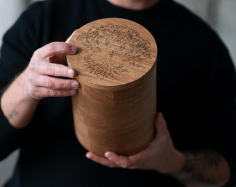 Boîte de méditation en bois gravée Arbre de vie - Parfaite pour le yoga et une décoration spirituelle - Cadeau unique pour la sérénité et la paix intérieure