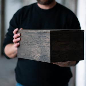 Spacious Wooden Storage Box with Magnetic Lid - Perfect for Organizing and Protecting Larger Items and Keepsakes, Durable Design