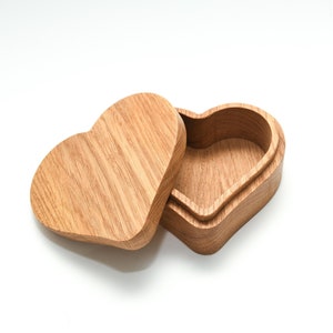 Heart Shaped Wooden Box - Handcrafted with Love - Perfect for Keepsakes, Jewelry, and Special Memories, Elegant & Timeless Rustic Design