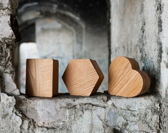 Geometric Wooden Boxes in Various Shapes - Storage Solutions for Jewelry, Keepsakes, and Trinkets - Perfect Decor and Creative Gift Idea