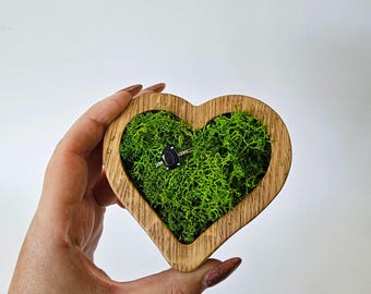 Personalized Engagement Ring Box - Wooden Proposal Ring Box, Custom Engraved Wedding Ring Bearer Box, Ring Box for Proposal