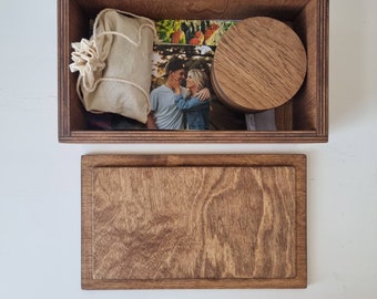 Personalized Memory Box from Wood - Handmade and Customizable, Sophisticated Keepsake Container for Cherished Family Memories
