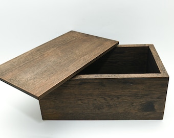 Spacious Wooden Storage Box with Magnetic Lid - Perfect for Organizing and Protecting Larger Items and Keepsakes, Durable Design