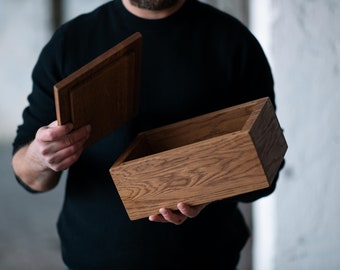 Crafted Wooden Box with Magnetic Lid Premium Storage Solution for Valuables Luxury Wooden Box with Magnetic Closure Personal Keepsakes