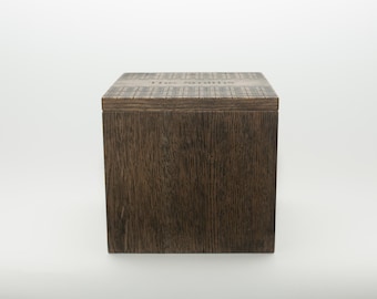 Oak Wooden Jewelry Box - Personalized Jewelry Organizer with Magnetic Lid, Engraved Keepsake Box, Solid Wood Gift for Her