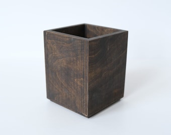 Tall Wooden Cutlery Box - Elegant Storage Solution for Your Tableware and Utensils - Handcrafted Quality, Rustic kitchen decor,