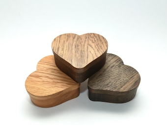 Wooden Heart Keepsake Box - Engraved Wedding and Anniversary Gift, Personalized Heart Jewelry Box, Romantic Gift for Girlfriend