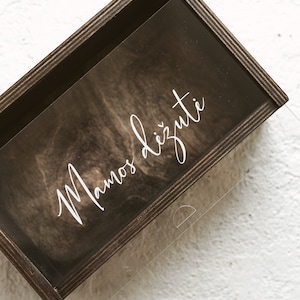 Caja de recuerdos con tapa acrílica, personalizada, de madera, disponible con grabado personalizado, ideal para regalos y decoración del hogar