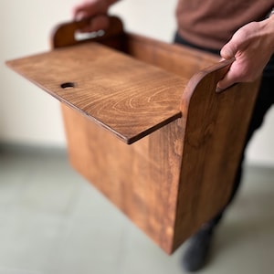 Handcrafted Rustic Storage Organizer, and Versatile Home Accent - Perfect for Storing -Large Wooden Box with Sliding Lid -