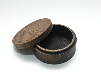 Decorative Round Wooden Box - Handcrafted Box with Lid, Ideal for Storing your Jewelry, Keepsakes, or Small Items