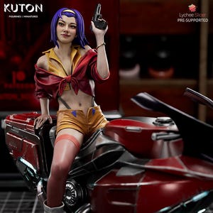 Cyberpunk Girl Fan Art Figure - 3D Print - 1:10 Scale