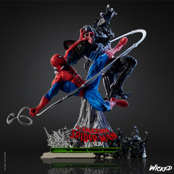 Spiderman and Venom Diorama Fan Art - Superheroes - 3D Printing - Etsy