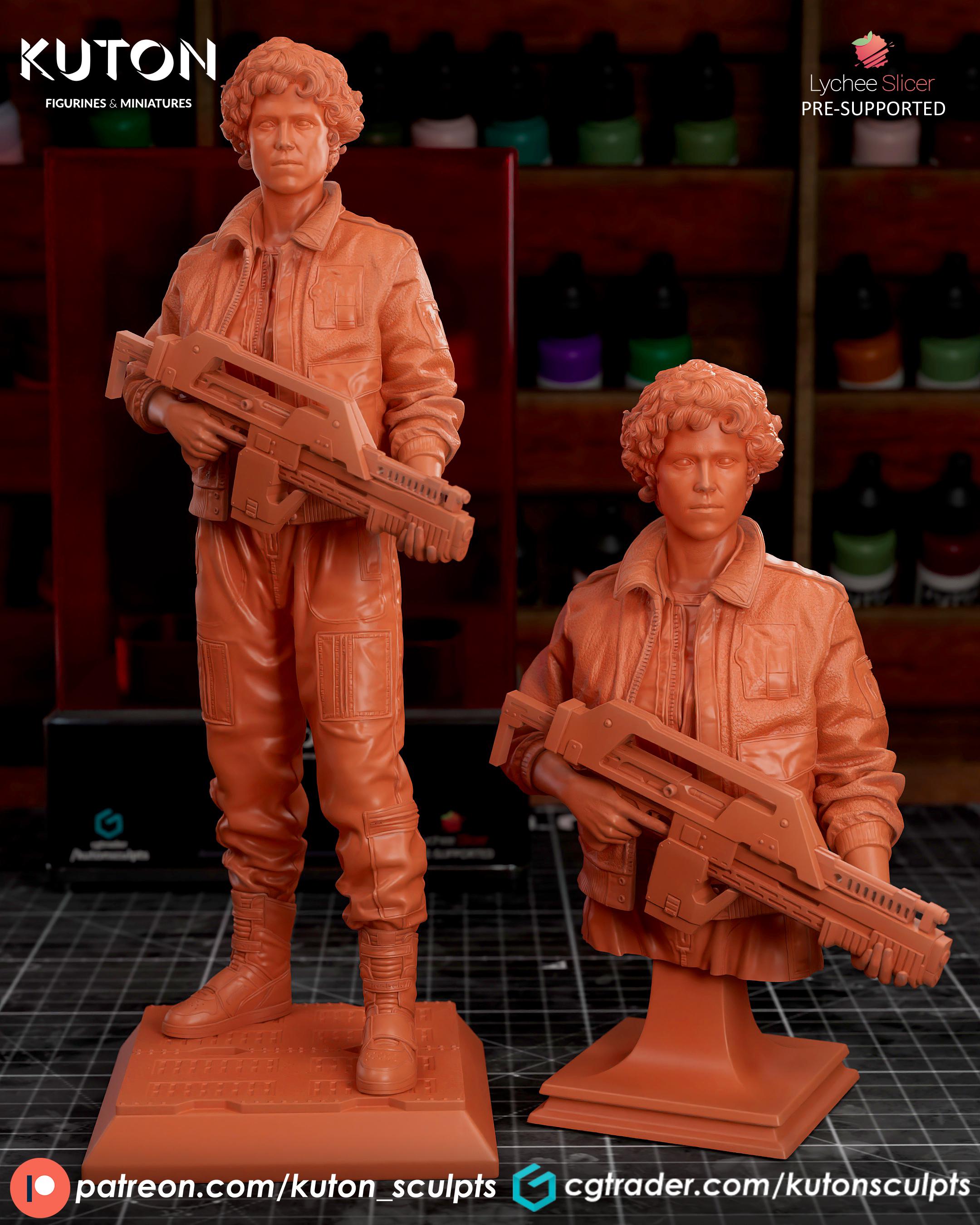 Fan Art Figure - Ripley - Alien Movie - 3d Printing - 1:10 Scale - Etsy