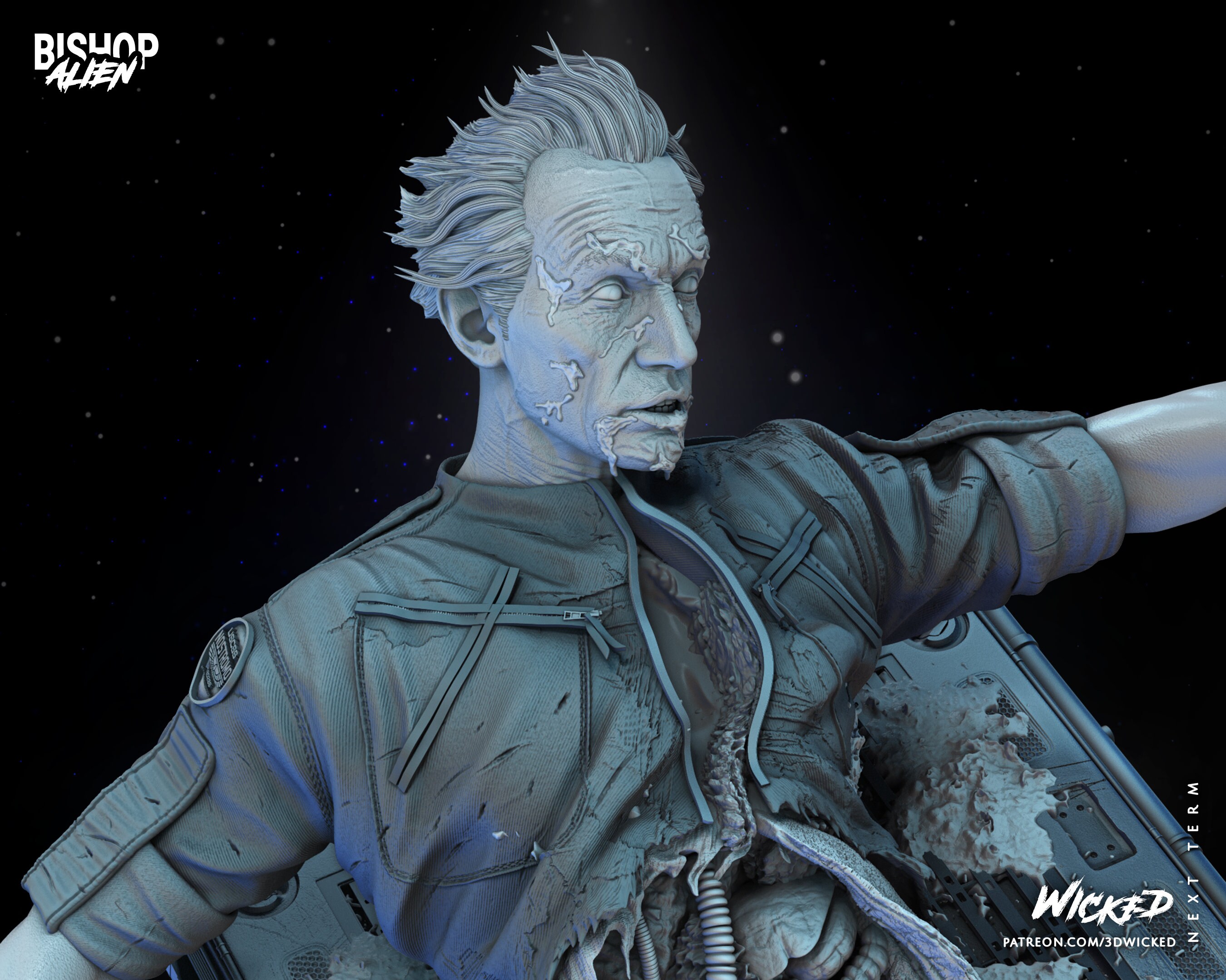 Bisschop Aliens ≥ Lance Henriksen, Aliens Handtekening, Terminator,