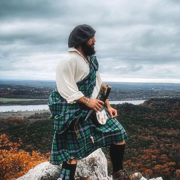 Grand kilt traditionnel fait main pour homme des Highlands écossais vintage tartan Grand kilt pour disponible en 40 clans tartan