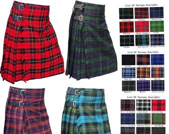 Men's Handmade Scottish 5 Yard Tartan Highland Wedding Kilt For Men Available in 40+ Clan Tartans