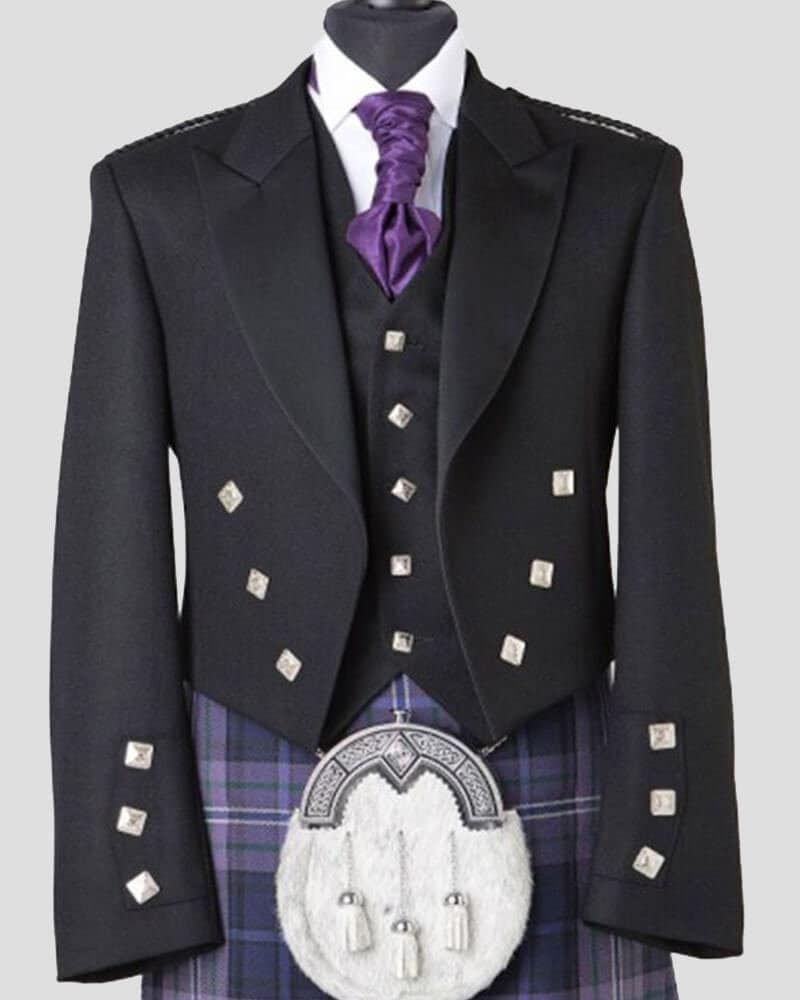 Men s Scottish Handmade Prince Charlie Kilt Jacket With 5 Button Waistcoat Wedding Jacket Chest Size 34 to 54 Inch Etsy Australia