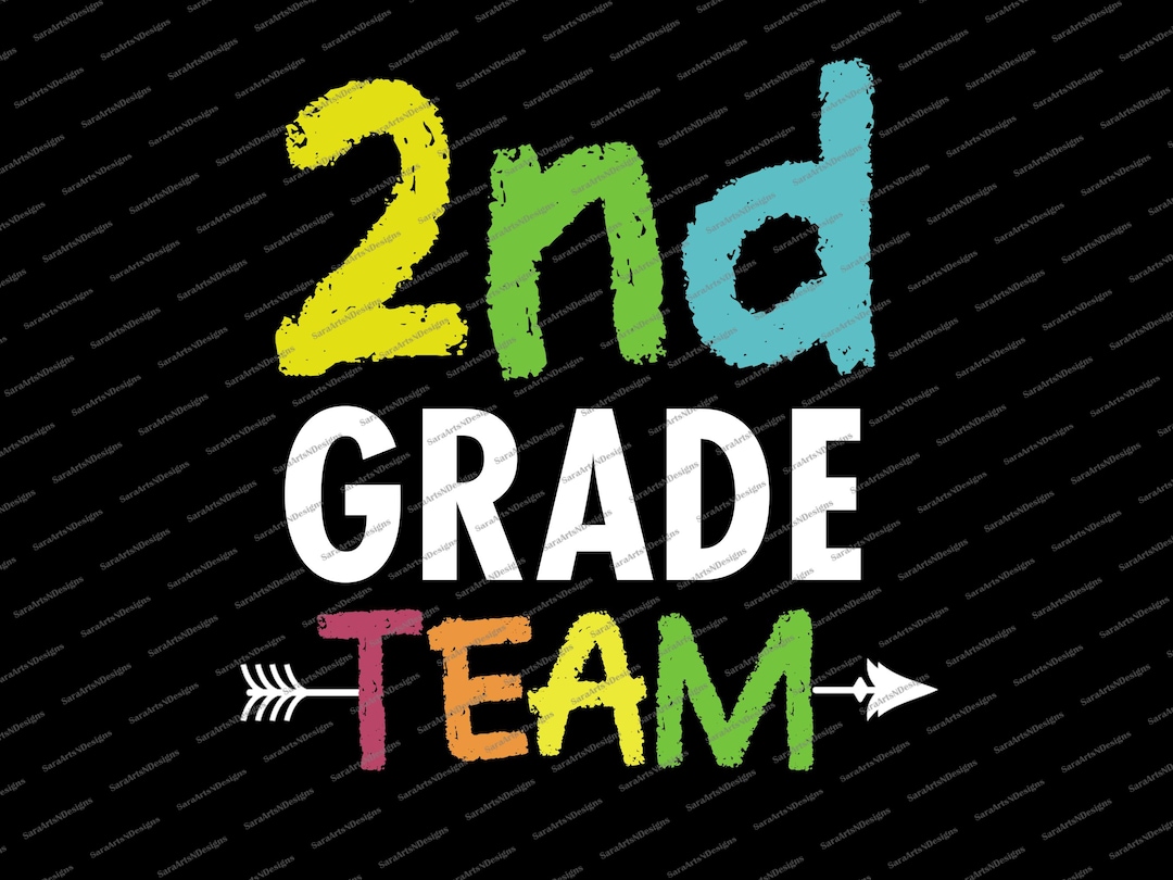 2nd Second Grade Typography Shirt First Day of School PNG SVG ...