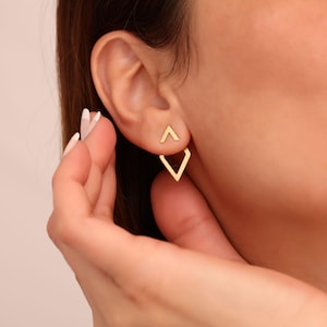 Triangle Earrings, Simple Studs, Simple Silver Triangle Earrings, Triangle Gold Earrings,  Minimalist Earrings, Geometric Earring Studs