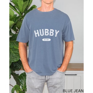 Comfort Colors® Hubby Wifey T-Shirt, Personalized Hubby Wifey Shirt, Bridal Party Shirt, Trendy Groom Shirt, Trendy Wifey Shirt, Gift Wife