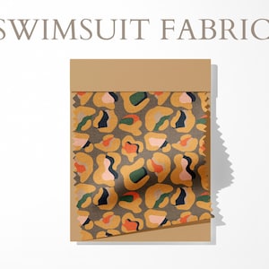 Recycled Swimsuit Fabric by the Yard Spandex 4 Way Stretch Digitally Custom Printed Carvico Brisbane Lycra Polyester Spandex "Jungle 4"