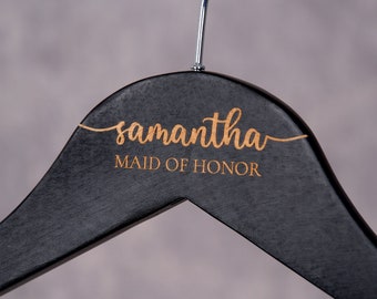 Engraved Bridesmaid Hangers, Bridesmaid Gifts, Bride Hanger, Wedding Hangers, Bridesmaid Proposal, Personalized Hanger, Wedding Dress Hanger