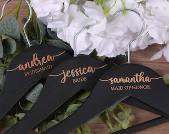 Bridesmaid Hangers, Wedding Dress Hangers, Bridesmaid Gifts, Custom Hangers, Bride Hanger, Personalized Hangers, Engraved Hangers, Hangers