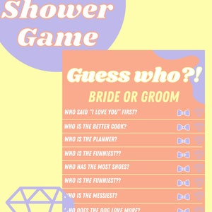 Guess Who Bridal Shower Game