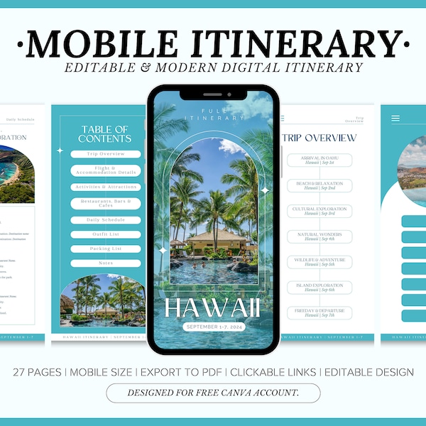 Editable Travel Itinerary Template, Instant Download, London Daily ...