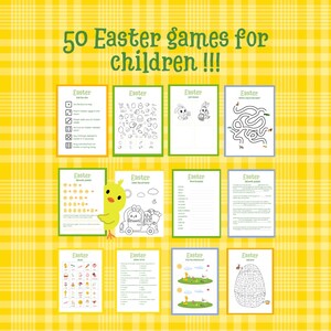 50 Easter Games Bundle, digital download, easy to print,  Easter Activities for Kids, Fun Easter Party Ideas, Easter Party Games