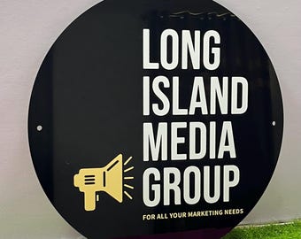Custom 3D Acrylic Business Logo Sign - Round Office Signage