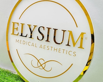 Custom Acrylic Business Logo Sign: Modern Office Decor