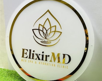 Custom 3D Acrylic Business Logo Sign: Office Reception Decor