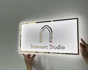 Acrylic Backlit Sign | LED Sign | Illuminated Sign | Salon Sign | Reception Sign